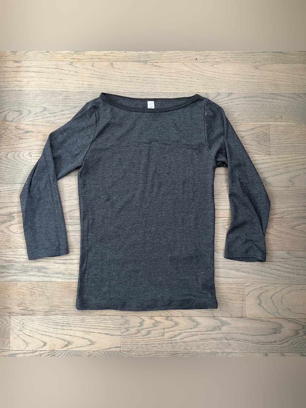Los angeles apparel 3/4 sleeve boatneck top sample sale